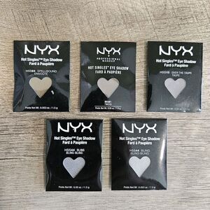 Mix Lot of 5 NYX Hot Singles Eye Shadow Refills HSS 81, 15, 64, 44 x2, Dark Colo